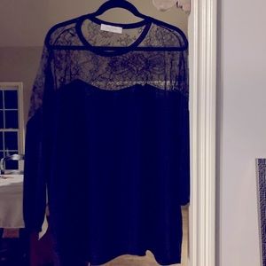Valentino with lace cashmere sweater